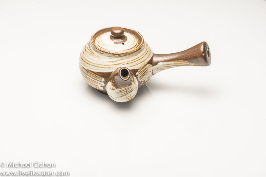 5 Cup Korean Tea Set- brown-white
