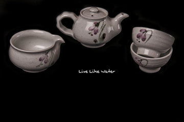 Korean Tea Set: two person (white)